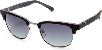 Guess GU6895 Geometric Sunglasses 02D-02D - Matte Black / Smoke Polarized