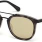 Guess GU6915 Round Sunglasses 20G-20G - Matte Grey Horn / Gold Mirror Lenses