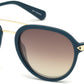 Guess GU6924 Pilot Sunglasses 87G-87G - Shiny Turquoise / Brown Mirror