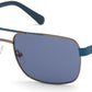 Guess GU6968 Navigator Sunglasses 08V-08V - Shiny Gunmetal  / Blue