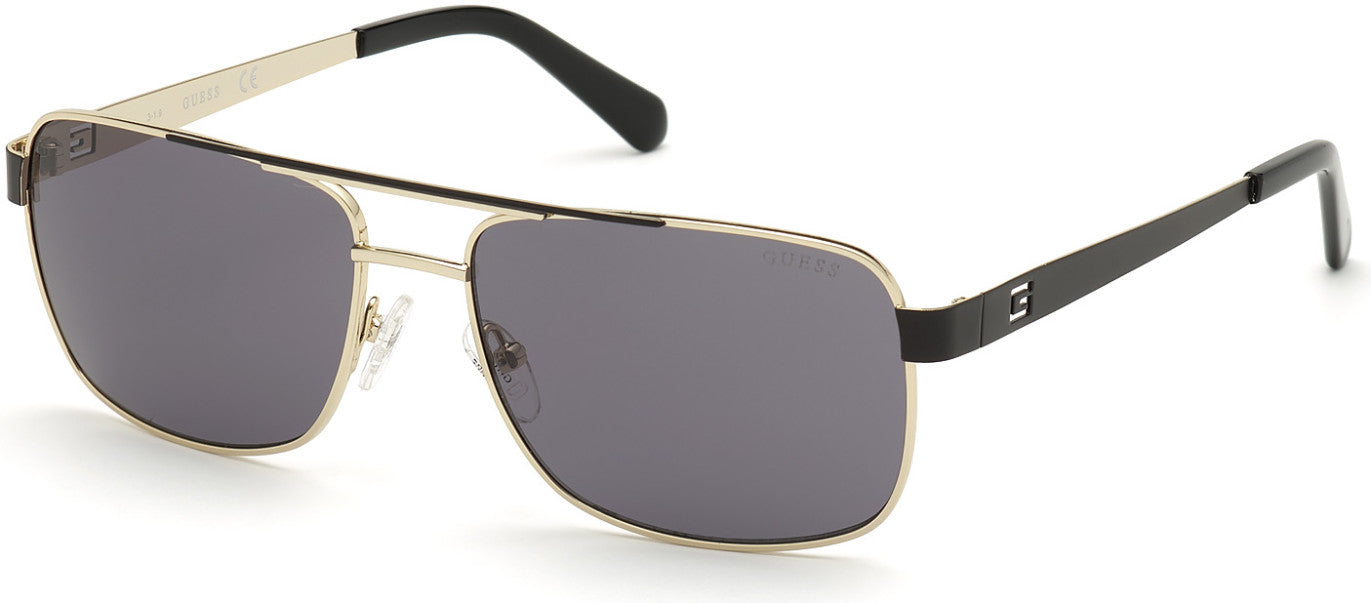 Guess GU6968 Navigator Sunglasses 32A-32A - Gold / Smoke