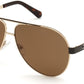 Guess GU6969 Pilot Sunglasses 32H-32H - Gold / Brown Polarized
