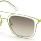 Guess GU6981 Square Sunglasses 93Q-93Q - Shiny Light Green / Green Mirror