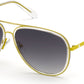 Guess GU6982 Pilot Sunglasses 39C-39C - Shiny Yellow / Smoke Mirror
