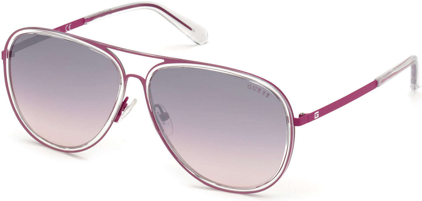 Guess GU6982 Pilot Sunglasses 72Z-72Z - Shiny Pink / Gradient Or Mirror Violet