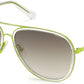 Guess GU6982 Pilot Sunglasses 93Q-93Q - Shiny Light Green / Green Mirror