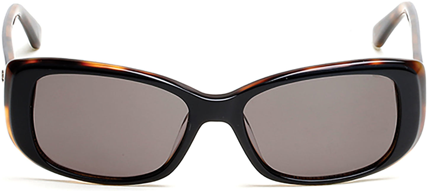 Guess GU7408 Rectangular Sunglasses 01A-01A - Shiny Black  / Smoke