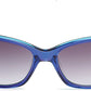 Guess GU7408 Rectangular Sunglasses 90X-90X - Shiny Blue / Blu Mirror