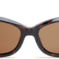 Guess GU7410 Rectangular Sunglasses 52E-52E - Dark Havana / Brown