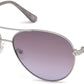 Guess GU7470-S Pilot Sunglasses 10Z-10Z - Shiny Silver With Crystal Stones/gradient Violet Lens