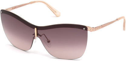 Guess GU7471 Butterfly Sunglasses 28Y-28Y - Shiny Rose Gold / Violet