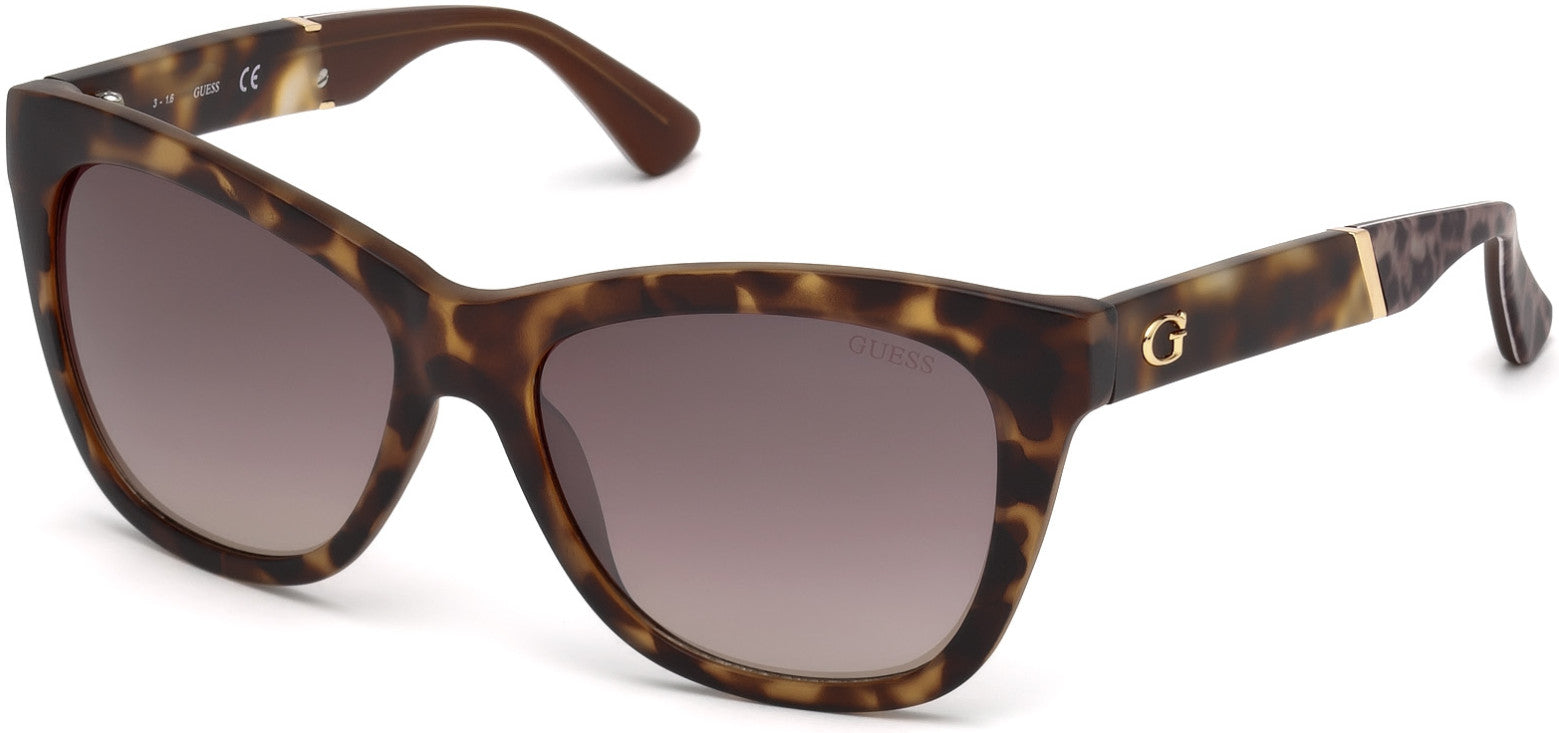 Guess GU7472 Geometric Sunglasses 56F-56F - Havana/other / Gradient Brown