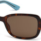 Guess GU7474 Geometric Sunglasses 52E-52E - Dark Havana / Brown