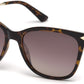 Guess GU7483 Geometric Sunglasses 52G-52G - Shiny Havana With Gold/brown Gradient With Light Flash Lens