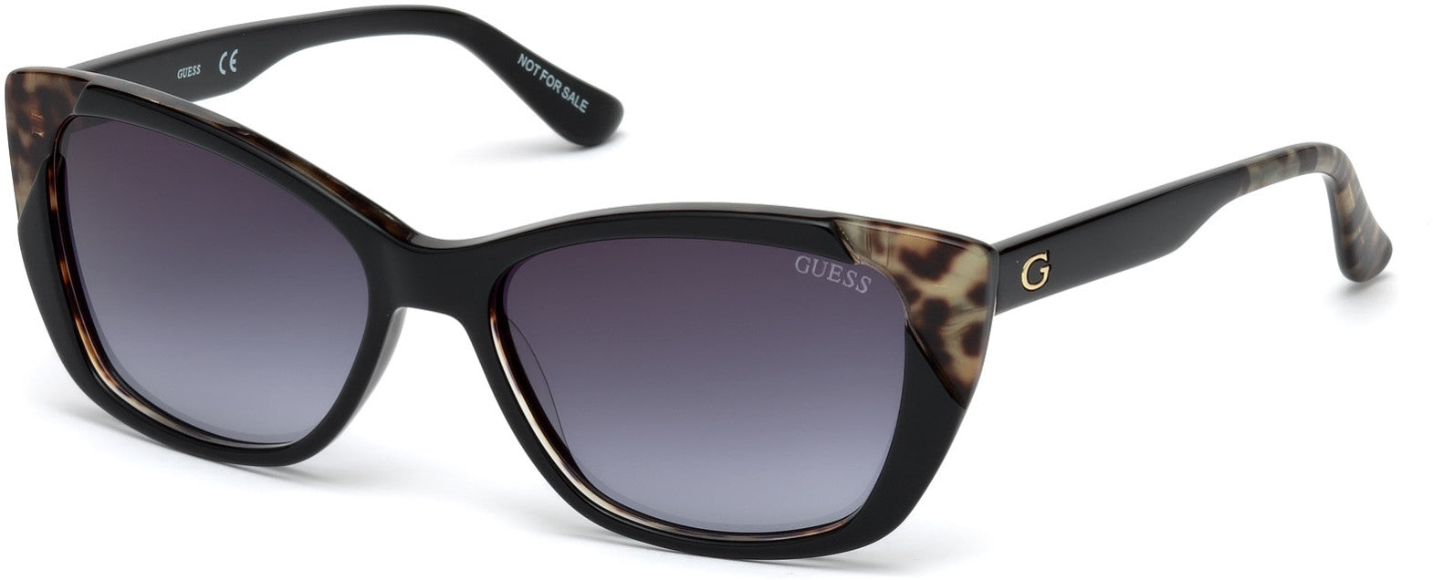 Guess GU7511 Cat Sunglasses 05B-05B - Black / Gradient Smoke