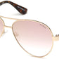 Guess GU7518-S Pilot Sunglasses 28G-28G - Shiny Rose Gold / Brown Mirror