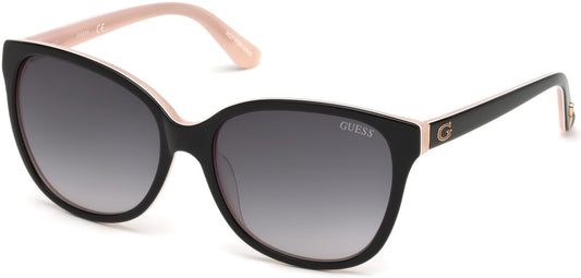 Guess GU7546 Sunglasses 01B-01B - Shiny Black  / Gradient Smoke