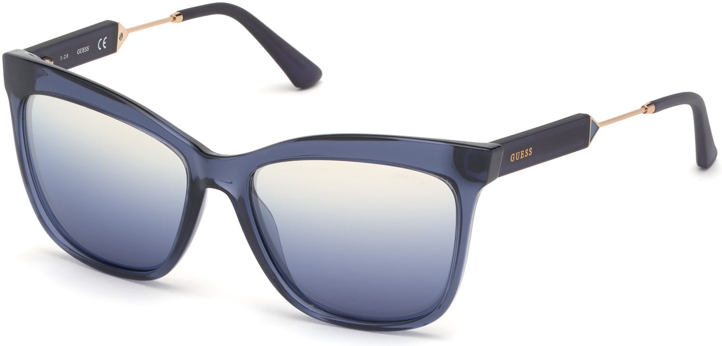Guess GU7620 Geometric Sunglasses 92W-92W - Blue / Gradient Blue