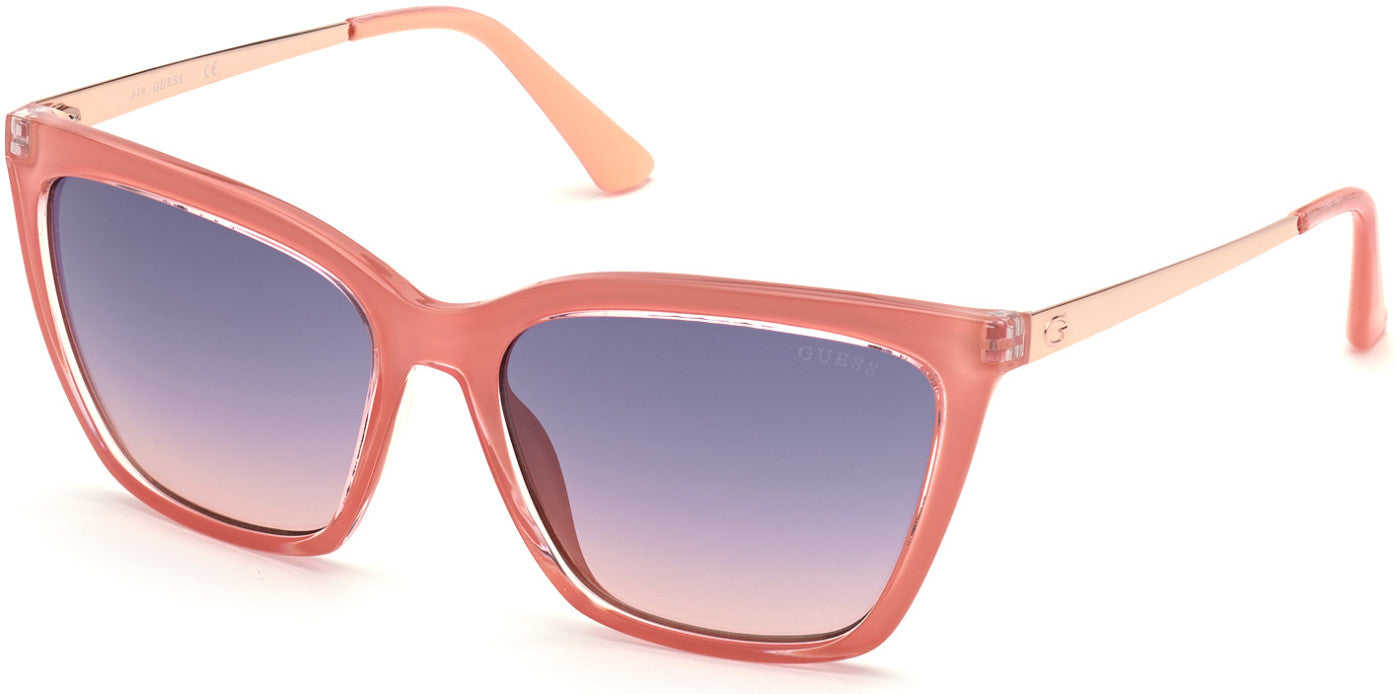 Guess GU7701 Square Sunglasses 72Z-72Z - Shiny Pink / Gradient Or Mirror Violet