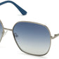 Guess GU7703 Square Sunglasses 08W-08W - Shiny Gunmetal  / Gradient Blue
