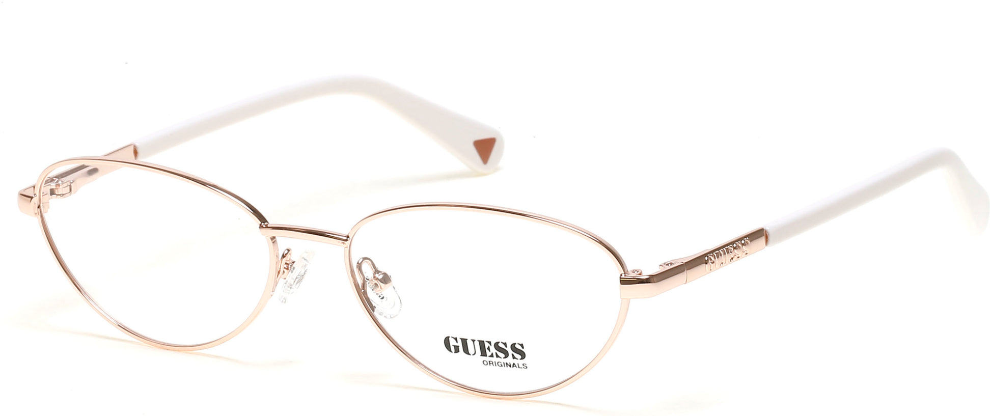 Guess GU8238 Oval Eyeglasses 028-028 - Shiny Rose Gold