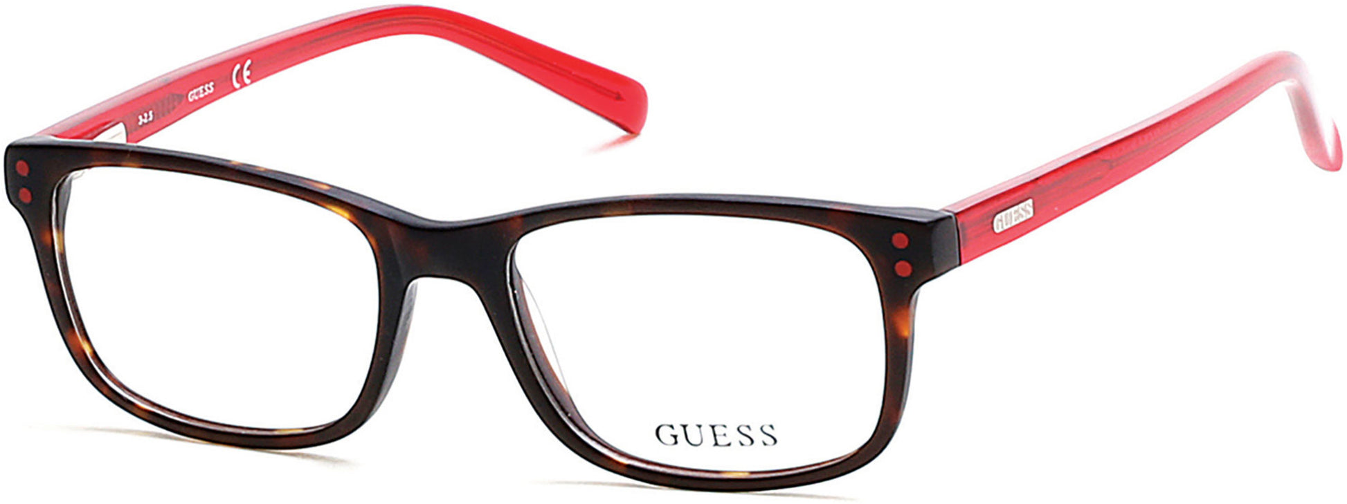 Guess GU9161 Geometric Eyeglasses 052-052 - Dark Havana