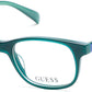 Guess GU9163 Geometric Eyeglasses 096-096 - Shiny Dark Green