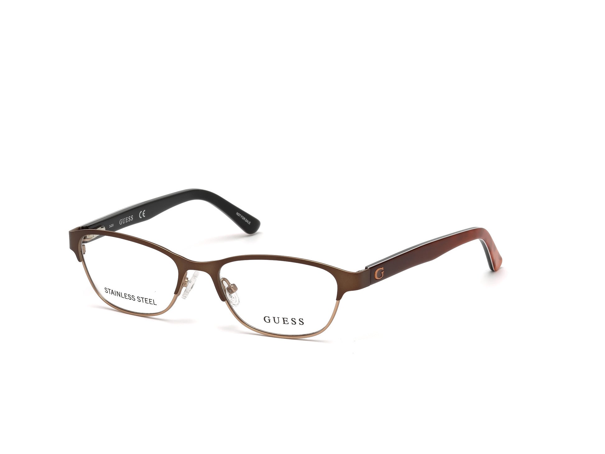 Guess GU9170 Geometric Eyeglasses 049-049 - Matte Dark Brown