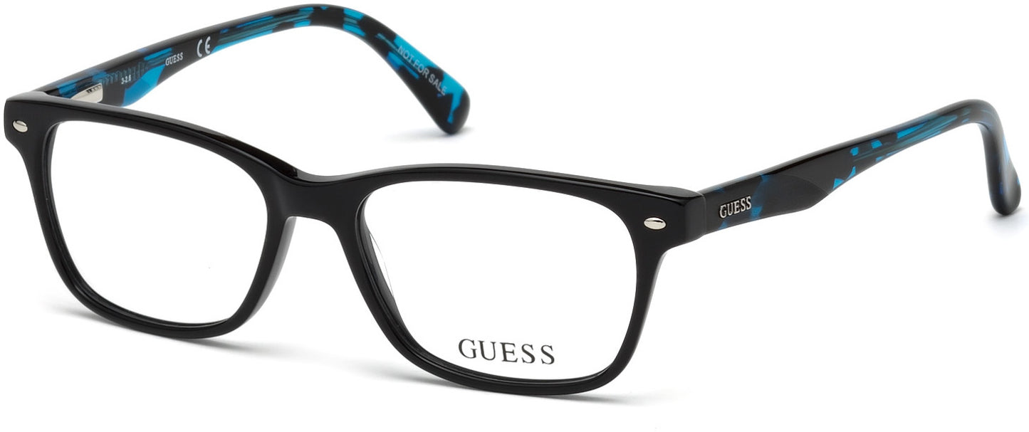 Guess GU9172 Geometric Eyeglasses 001-001 - Shiny Black