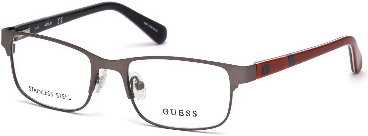 Guess GU9180 Geometric Eyeglasses 009-009 - Matte Gunmetal