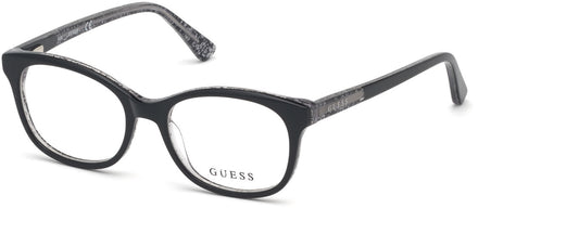 Guess GU9181 Geometric Eyeglasses 001-001 - Shiny Black