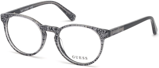 Guess GU9182 Round Eyeglasses 005-005 - Black