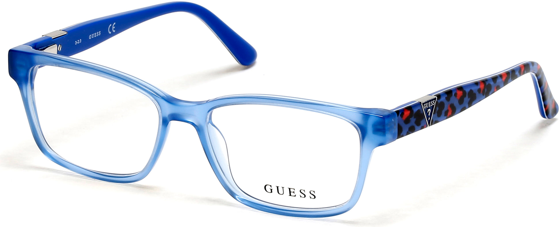 Guess GU9201 Square Eyeglasses 090-090 - Shiny Blue