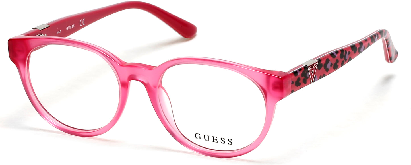 Guess GU9202 Round Eyeglasses 072-072 - Shiny Pink
