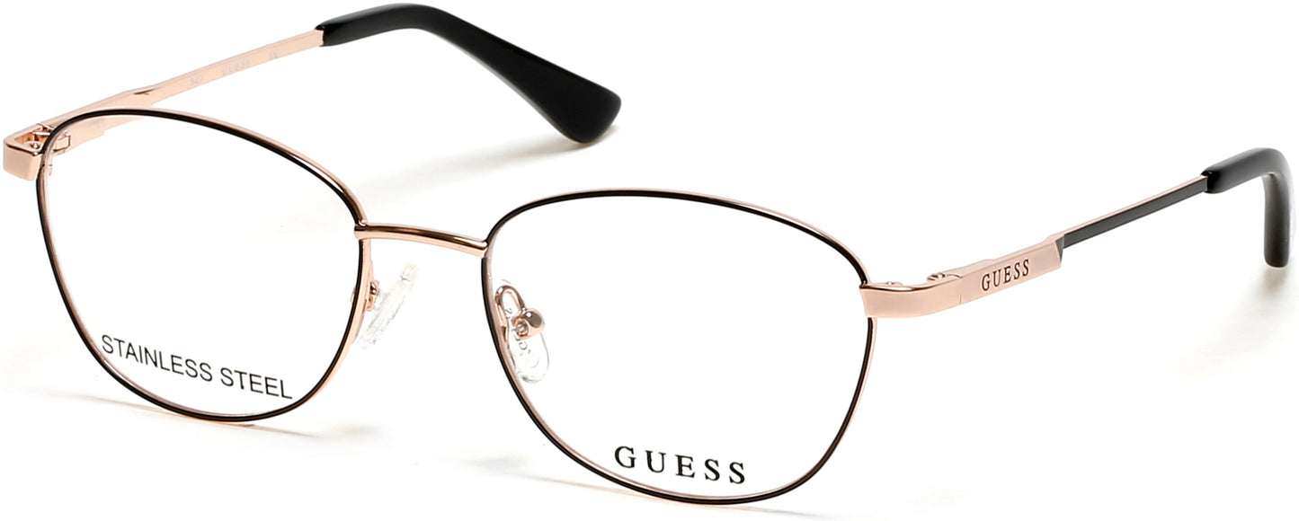 Guess GU9204 Round Eyeglasses 005-005 - Black