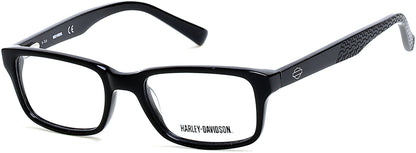 Harley-Davidson HD0122T Geometric Eyeglasses 001-001 - Shiny Black
