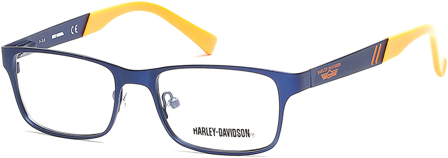 Harley-Davidson HD0125T Geometric Eyeglasses 091-091 - Matte Blue
