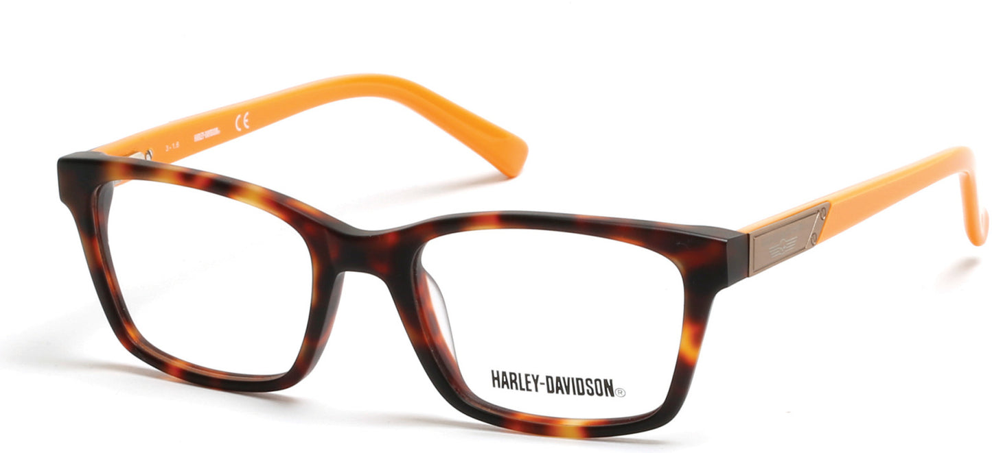 Harley-Davidson HD0126T Geometric Eyeglasses 052-052 - Dark Havana