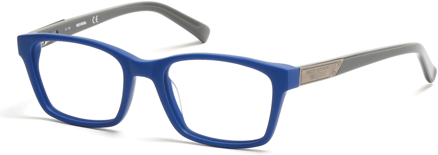 Harley-Davidson HD0126T Geometric Eyeglasses 091-091 - Matte Blue