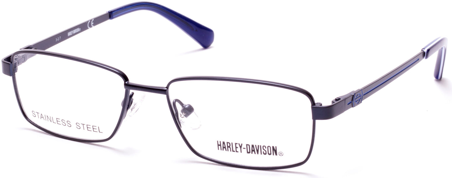 Harley-Davidson HD0134T Geometric Eyeglasses 091-091 - Matte Blue
