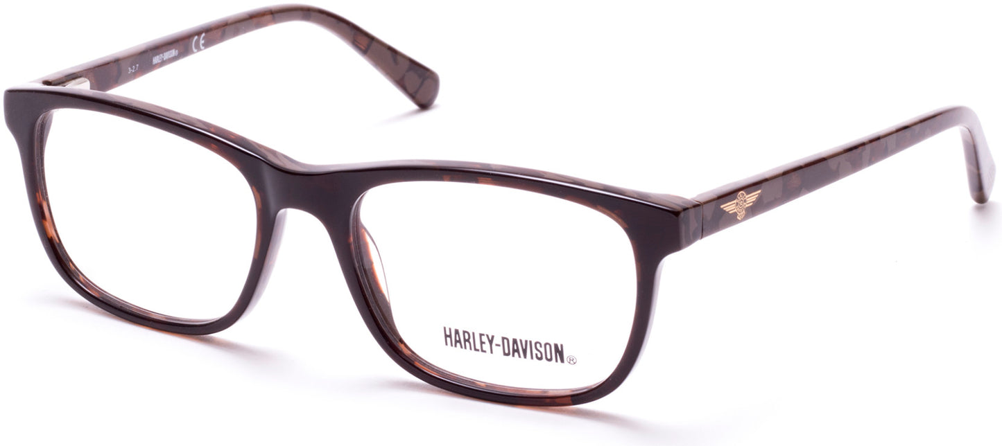 Harley-Davidson HD0135T Geometric Eyeglasses 048-048 - Shiny Dark Brown