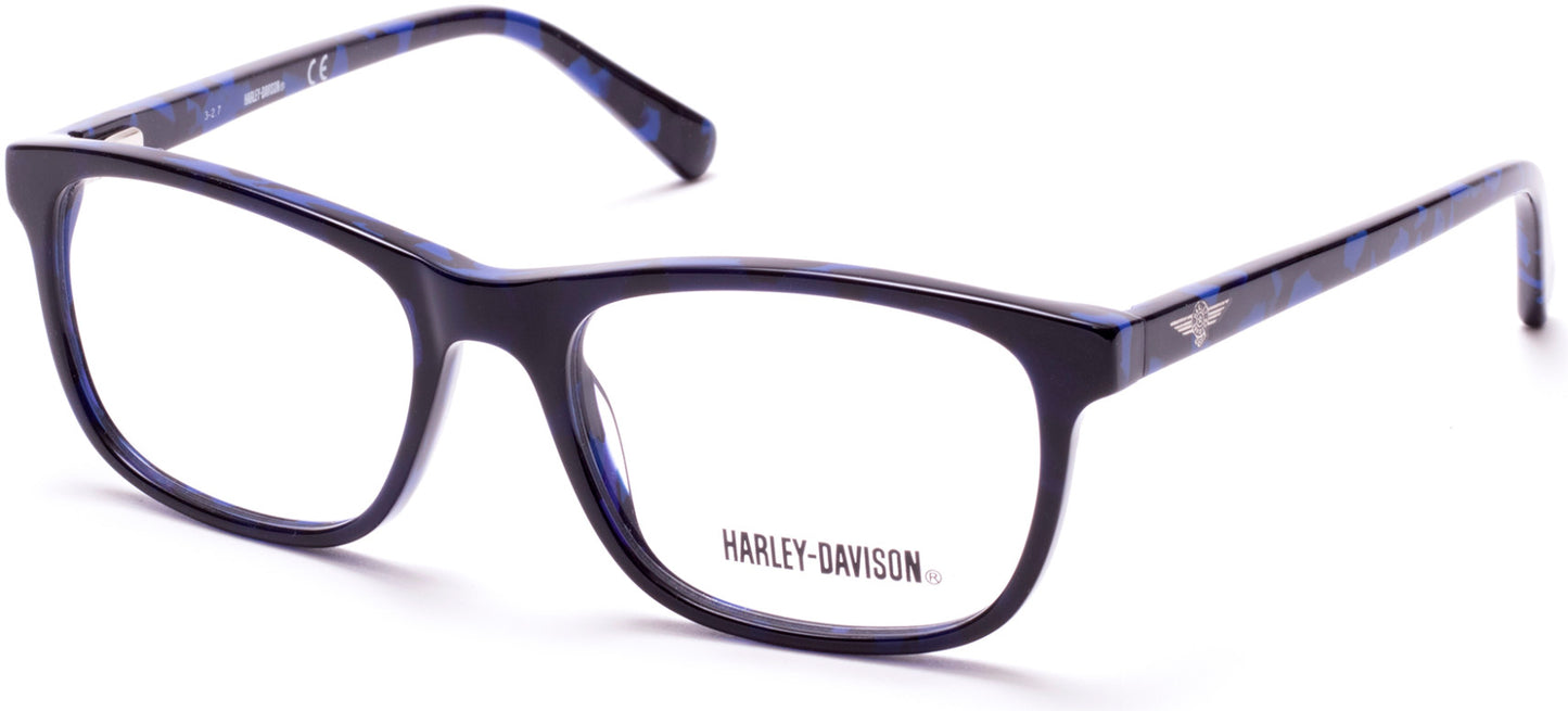 Harley-Davidson HD0135T Geometric Eyeglasses 090-090 - Shiny Blue
