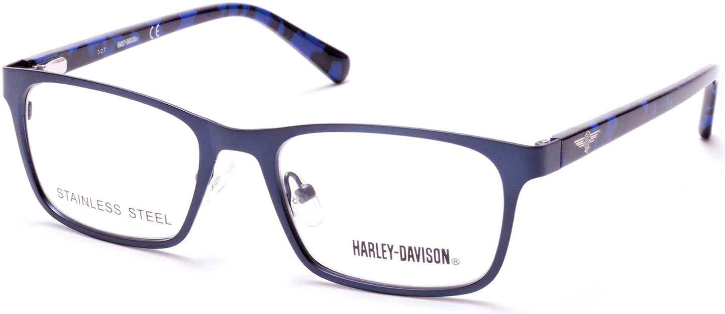 Harley-Davidson HD0136T Geometric Eyeglasses 091-091 - Matte Blue