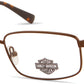 Harley-Davidson HD0141T Rectangular Eyeglasses 049-049 - Matte Dark Brown