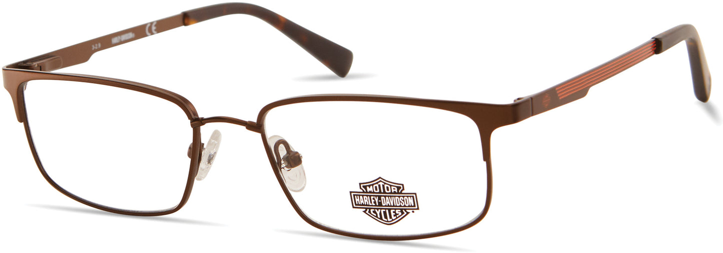 Harley-Davidson HD0142T Rectangular Eyeglasses 049-049 - Matte Dark Brown
