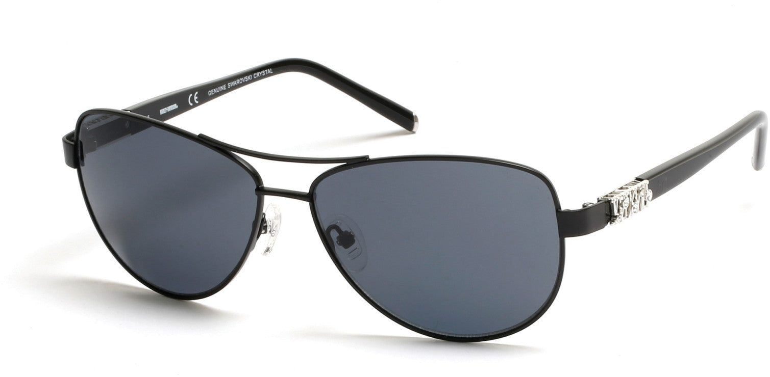 Harley-Davidson HD0304X Sunglasses 02A-02A - Matte Black / Smoke