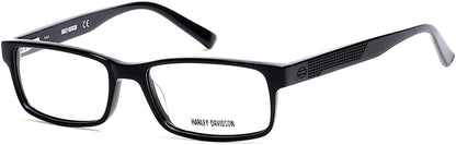 Harley-Davidson HD0745 Rectangular Eyeglasses 001-001 - Shiny Black