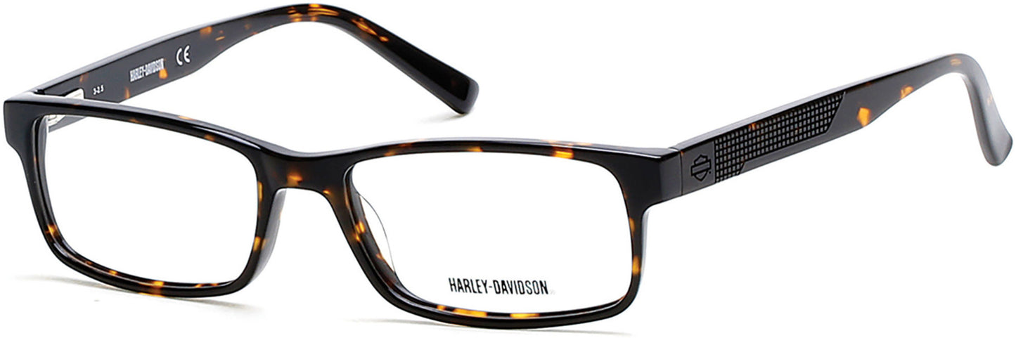 Harley-Davidson HD0745 Rectangular Eyeglasses 052-052 - Dark Havana