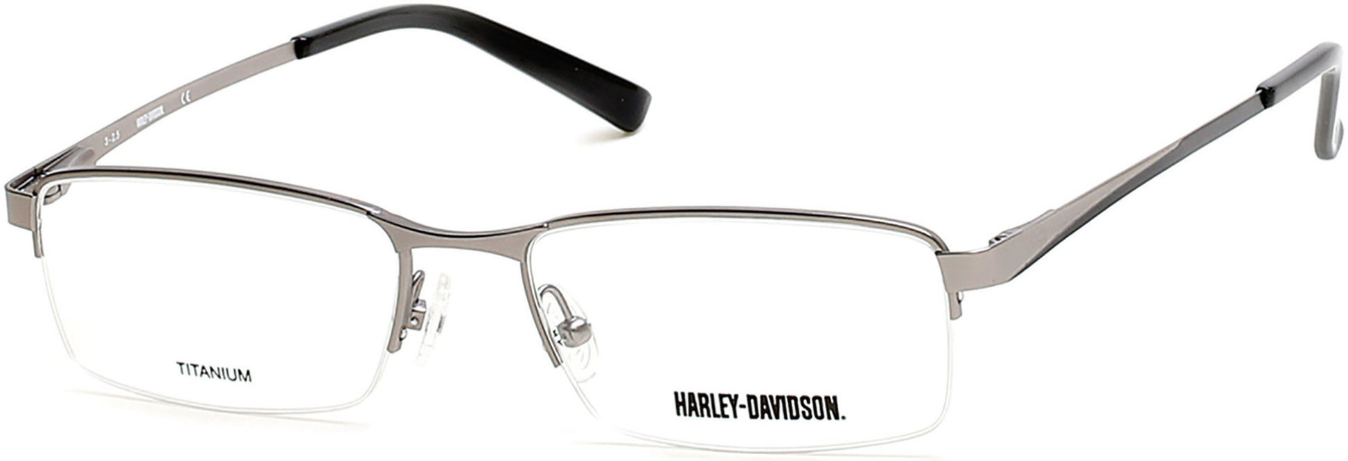 Harley-Davidson HD0748 Rectangular Eyeglasses 009-009 - Matte Gunmetal