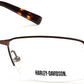 Harley-Davidson HD0748 Rectangular Eyeglasses 049-049 - Matte Dark Brown